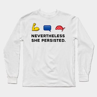 Nevertheless She Persisted, Resistance Emoji, Anti-Trump Long Sleeve T-Shirt